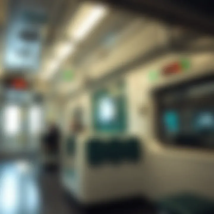 Interior view of a Green Metro Line train