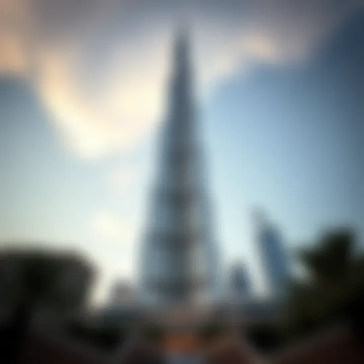 The stunning Burj Khalifa piercing the sky