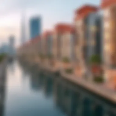 Residential development along the creek reflecting urban growth