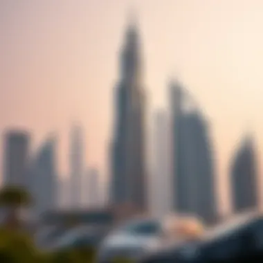Iconic skyscrapers representing the tower concept in Dubai