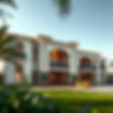 Luxurious Mansion Exterior Stunning exterior view of a luxurious mansion in Dubai