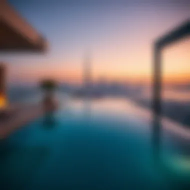 Breathtaking infinity pool with skyline views from a mansion