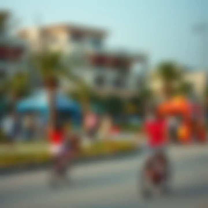 Vibrant community life surrounding Point Palm with recreational spaces