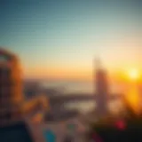 Breathtaking view of The Pointe at sunset