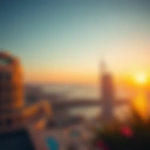 Breathtaking view of The Pointe at sunset