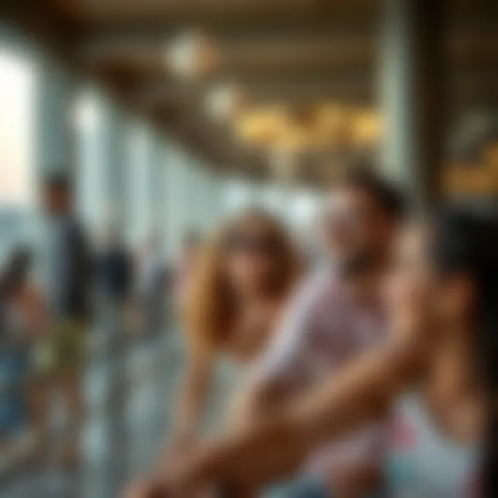 Vibrant atmosphere capturing visitors enjoying The Pointe