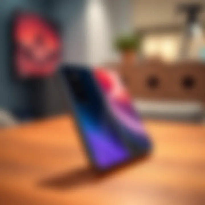 Close-up of the Fold 4 highlighting its unique features