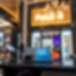 Fold 4 smartphone showcased in an upscale Dubai storefront