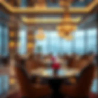 Dining area showcasing exquisite cuisine