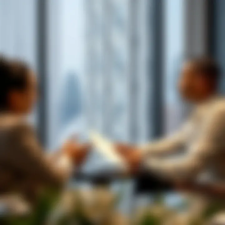 Real estate agent presenting investment opportunities in Dubai