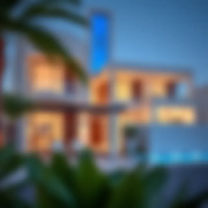 Modern Architecture in Al-Qurayn Villas Luxurious villa exterior showcasing modern architecture