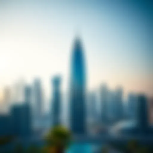 Vista Tower against the Dubai Skyline Stunning view of Vista Tower against Dubai skyline