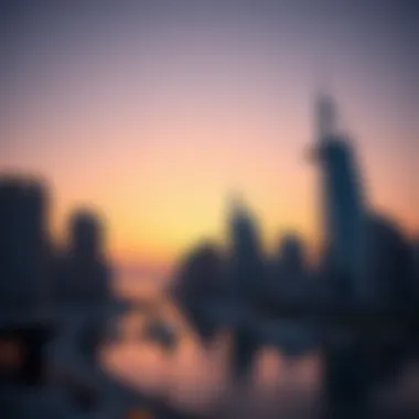 Wyndham Dubai Marina at Sunset Stunning view of Wyndham Dubai Marina at sunset