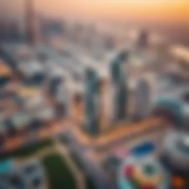 Aerial view of Zabeel showcasing its luxurious skyline