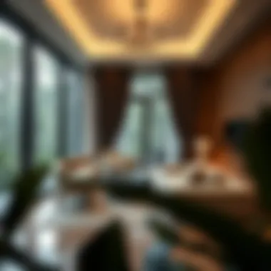 Elegant Interior of a Forest Villa Interior design showcasing elegance in forest villa