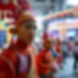 Vibrant cultural display at Global Village