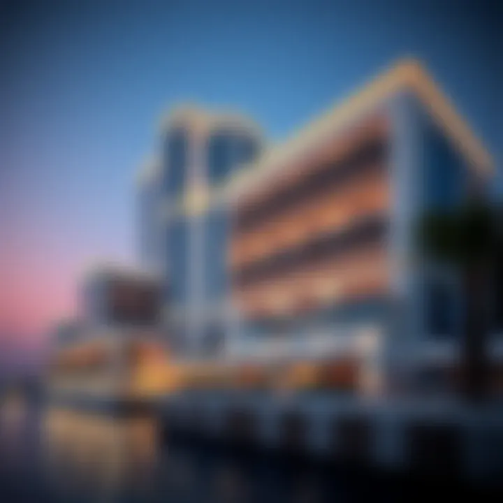 Luxurious exterior view of Hilton Dubai The Creek showcasing modern architecture