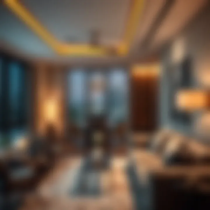 Luxurious interior of a holiday apartment in Dubai