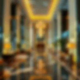 Luxurious hotel lobby near Dubai Expo 2020