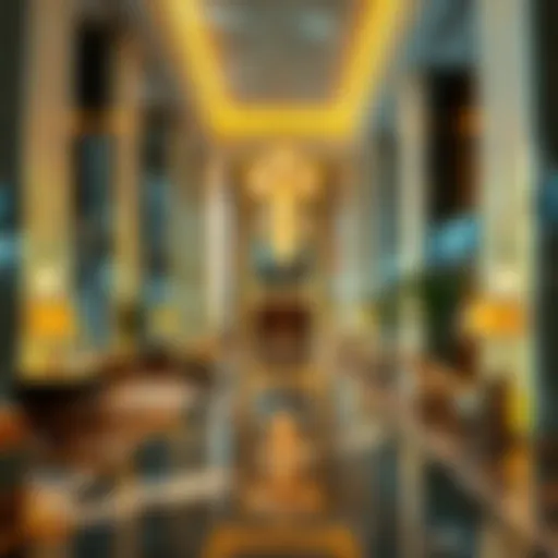 Luxurious hotel lobby near Dubai Expo 2020