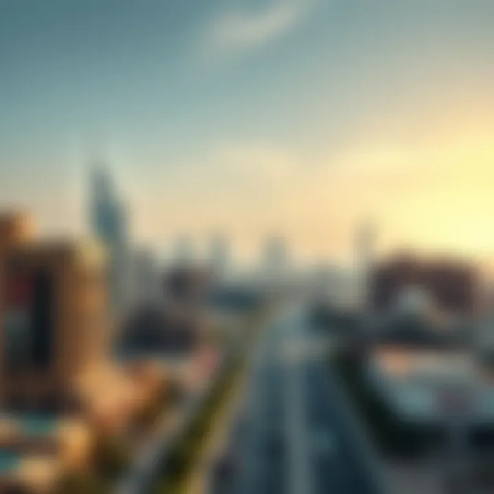 Breathtaking Skyline Along Sheikh Zayed Road Panoramic view of Sheikh Zayed Road with hotels