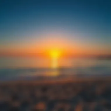 Captivating Sunset Over Lamer Beach Stunning sunset view over the waters of Lamer Beach, reflecting the beauty of the coastline.