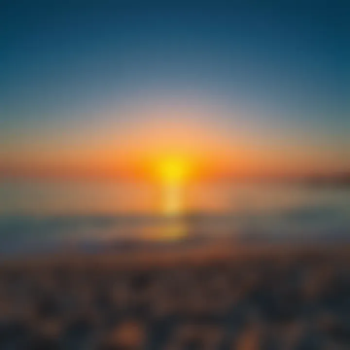 Captivating Sunset Over Lamer Beach Stunning sunset view over the waters of Lamer Beach, reflecting the beauty of the coastline.