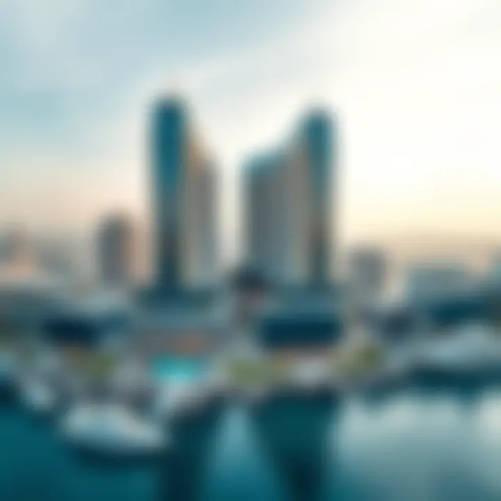 Aerial view of Liv Waterside showcasing its modern architecture