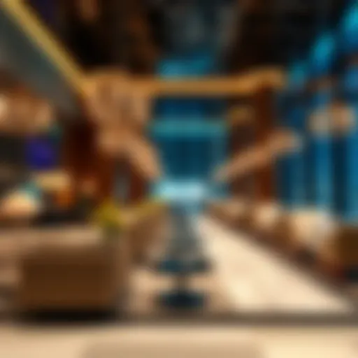 Luxurious interior of a Dubai business lounge