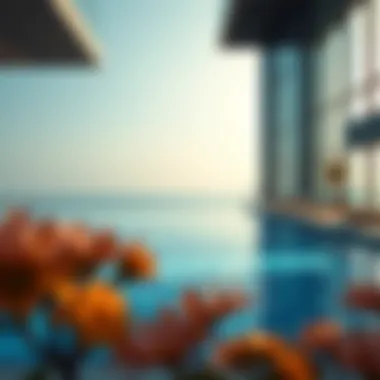 Infinity pool showcasing opulence in a Dubai Marina apartment