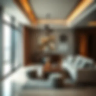 Modern interior design of a luxury apartment in Dubai Marina