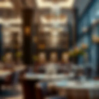 An elegant restaurant interior within the Mall of Emirates