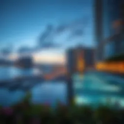A stunning view of Marina Sunset Bay showcasing modern architecture and waterfront