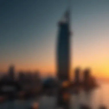 Breathtaking Sunset Over Marina Terrace Tower Stunning view of Marina Terrace Tower at sunset