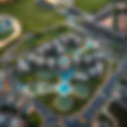 Aerial view of Meraas Nad Al Sheba Gardens showcasing lush greenery and residential layout