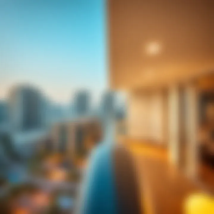 View of modern buildings in Al Quoz