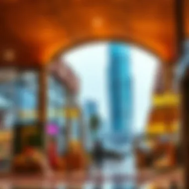 Modern real estate developments near traditional markets