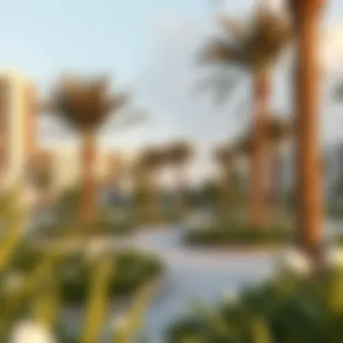 Community amenities in Nad El Sheba Gardens featuring parks and recreational areas