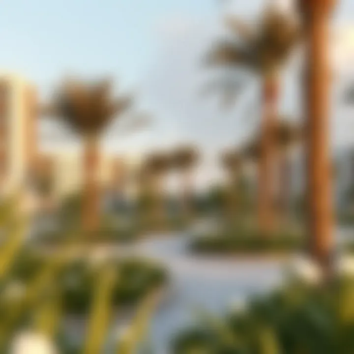 Community amenities in Nad El Sheba Gardens featuring parks and recreational areas