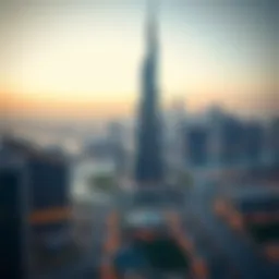 Stunning view of Najma Tower B against the Dubai skyline