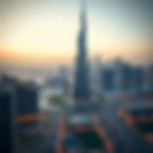 Stunning view of Najma Tower B against the Dubai skyline