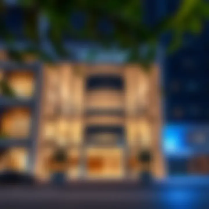 Modern business centre exterior showcasing architectural design