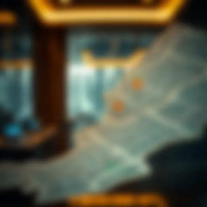 Map highlighting strategic locations of business centres in Dubai