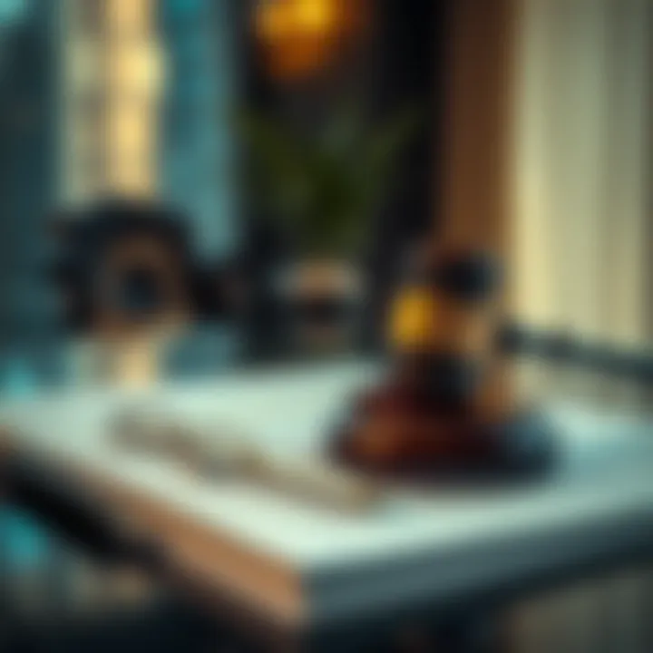 Legal documents and a gavel symbolizing real estate regulation