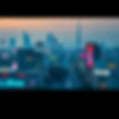 An overview of a bustling Dubai neighborhood