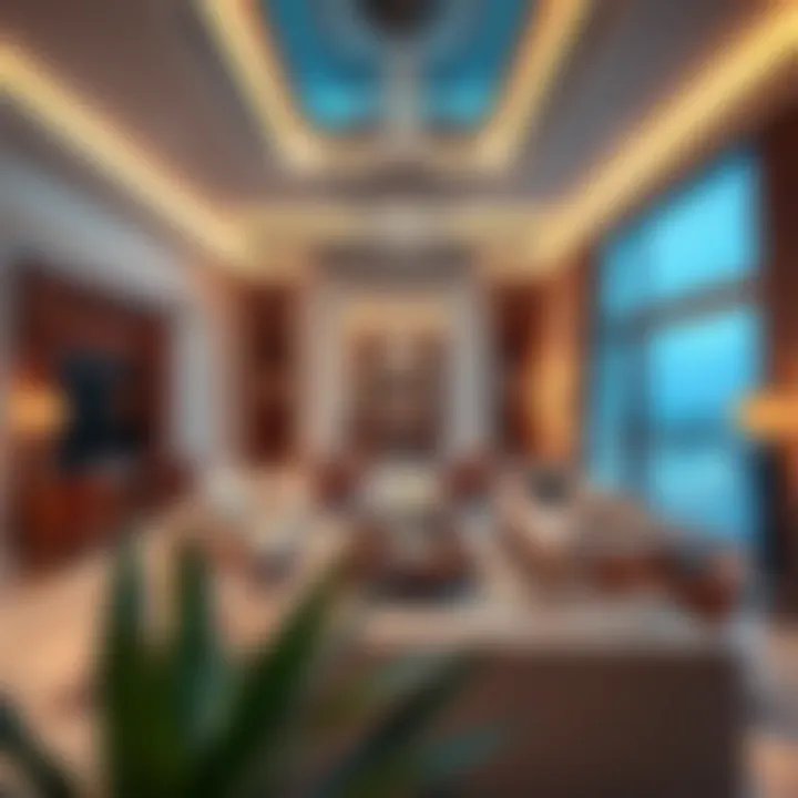 Elegant interior of a high-end villa in Palm Jumeirah