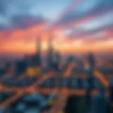A panoramic view of Abu Dhabi skyline