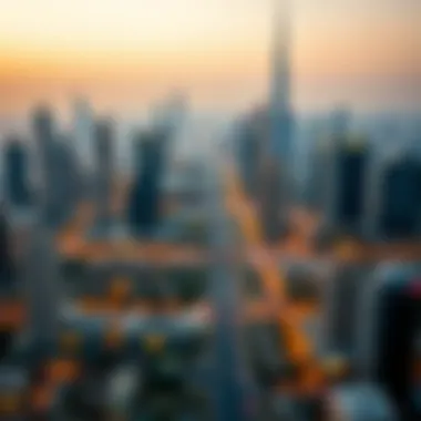 Dubai's Iconic Skyline An overview of Dubai's skyline with iconic buildings