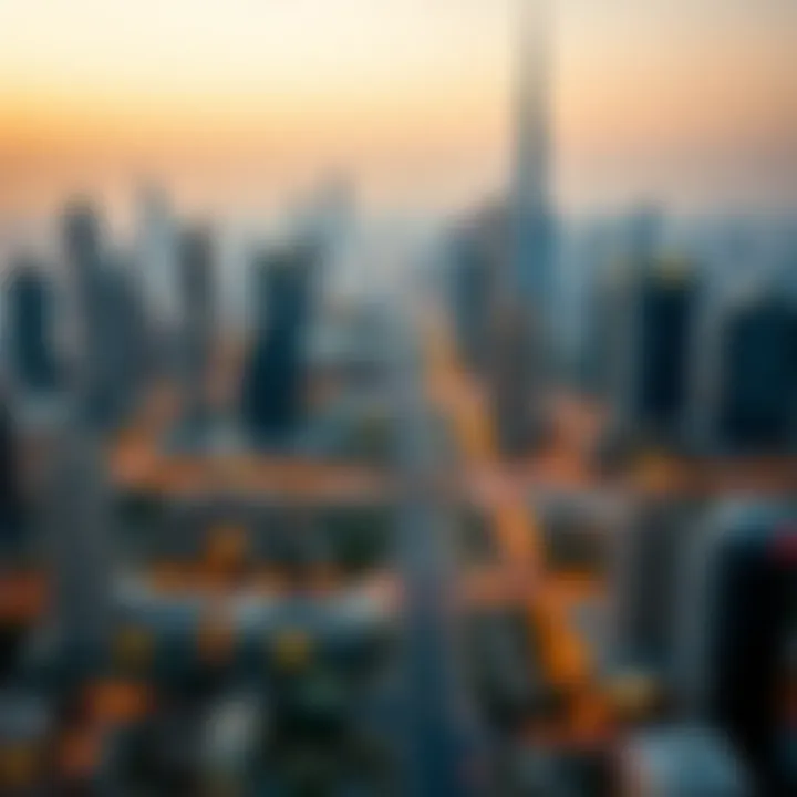 Dubai's Iconic Skyline An overview of Dubai's skyline with iconic buildings