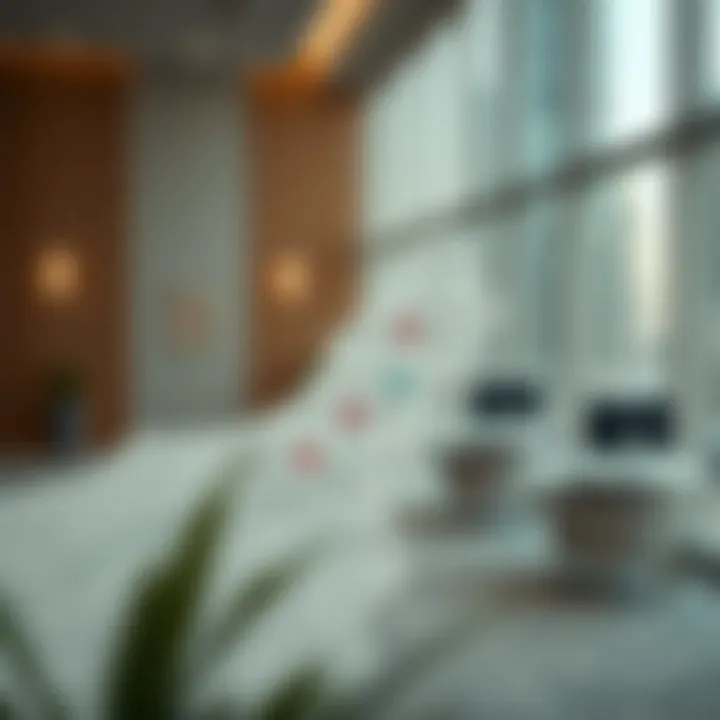 Map highlighting prime locations for small offices in Dubai